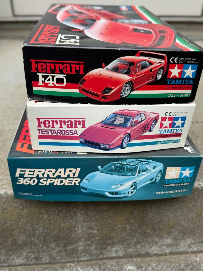 ジャンク 未組立 タミヤ 1/24 フェラーリ F40 360 テスタ3点セット