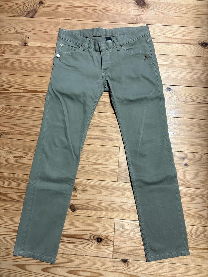 pledge プレッジ パンツ スリム オリーブ グリーン 46 ナンバー