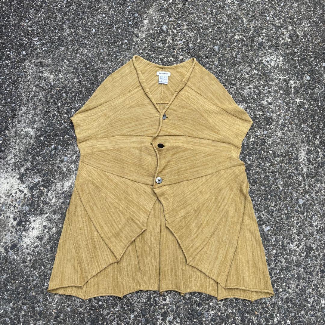 Plantation issey miyake カーディガン 80s 90s 80s Plantation ニットカーディガン 変形 イッセイミヤケ Y2K