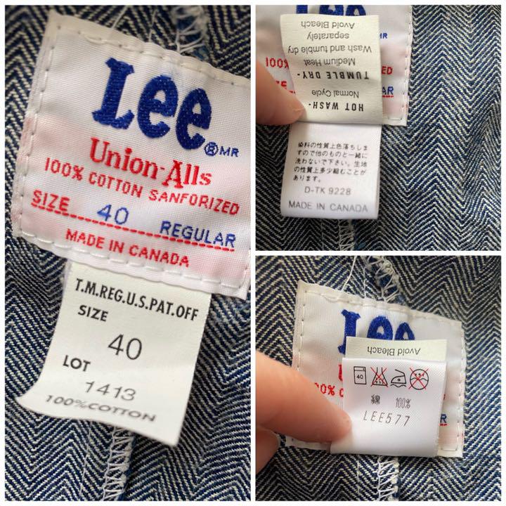 美品 長袖つなぎ ヒッコリーストライプ L 8vLry-m80845999938 カナダ製 Lee ユニオンオール 低価好評