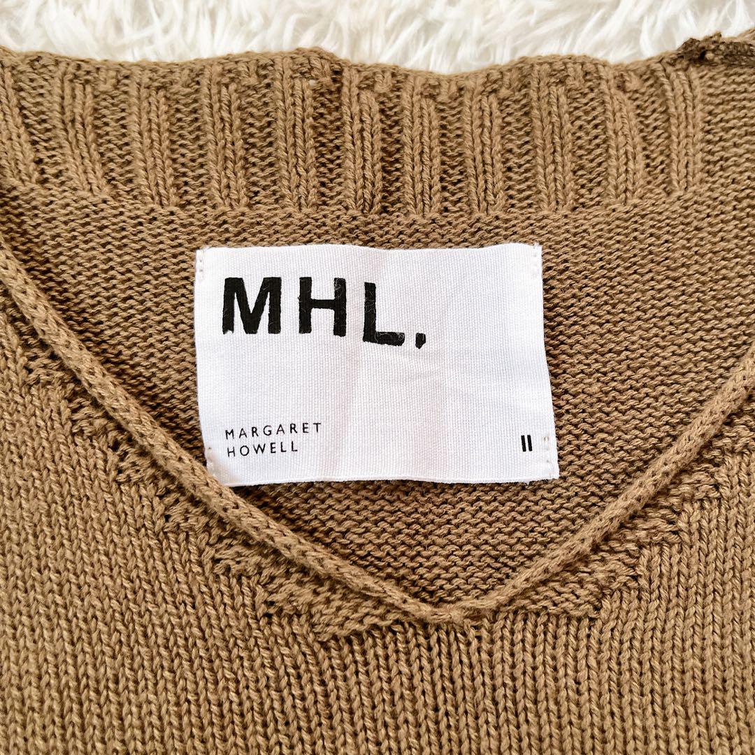 美品✨MHL. マーガレットハウエル　コットンリネン　Vネック　ニットベスト