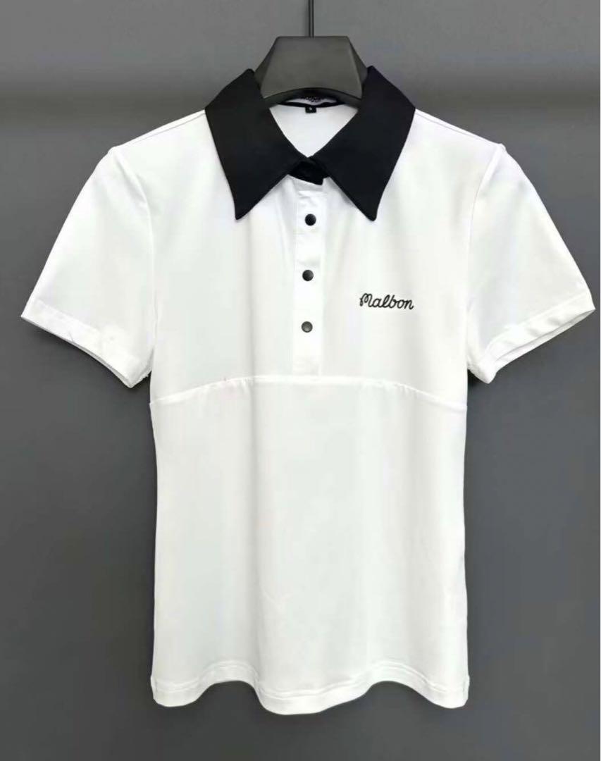 新品マルボンMALBONゴルフウェアレディースポロシャツ