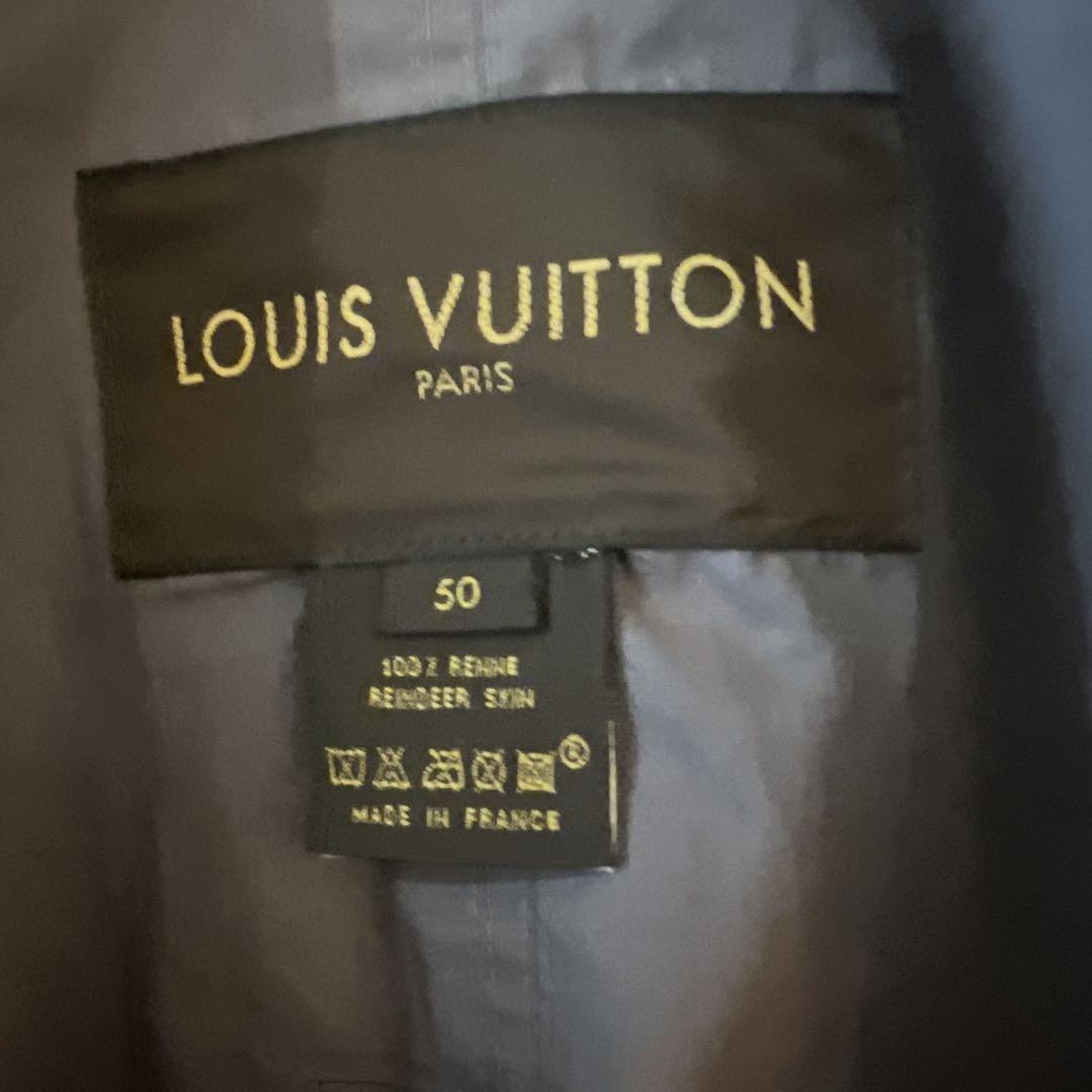 Louis Vuitton ブラック トナカイレザージャケット　50