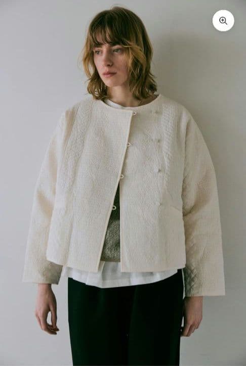 インドキルト 刺繍ジャケット doux bleu ドゥーブルー SIZE mizuiroind