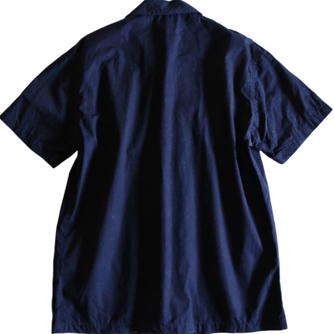【AVIREX】美品　半袖シャツ　黒　L★
