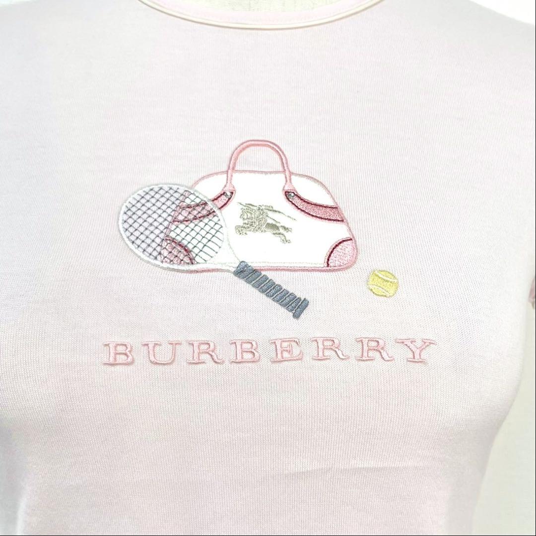 y2k❤️ BURBERRY ホースロゴ テニス 刺繍 Tシャツ ピチT - メルカリ