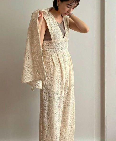 CLANE CHEMICAL LACE SALOPETTE PANTS - メルカリ