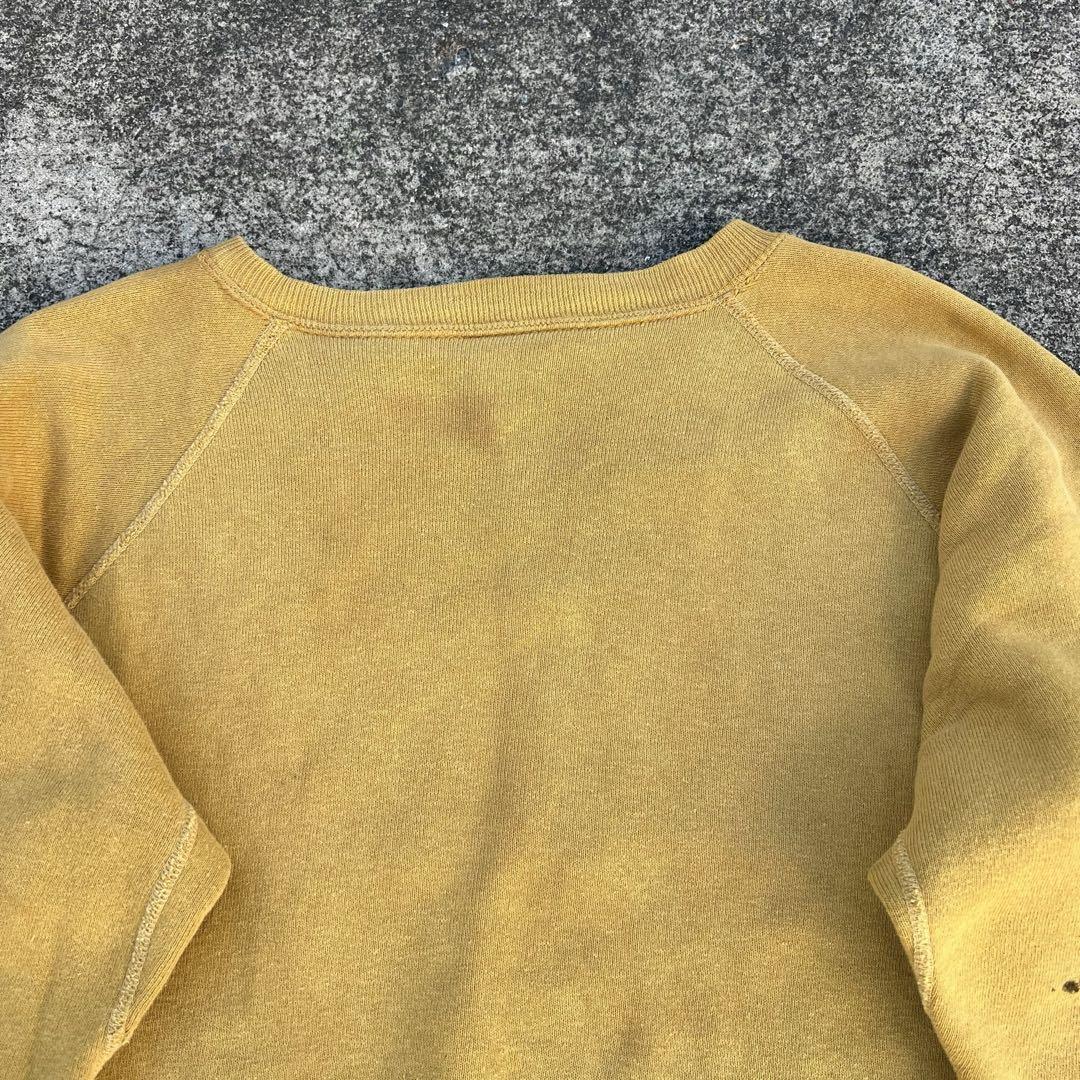 サイズ良 60s フロッキープリントスウェット 後付ダブルフェイス
