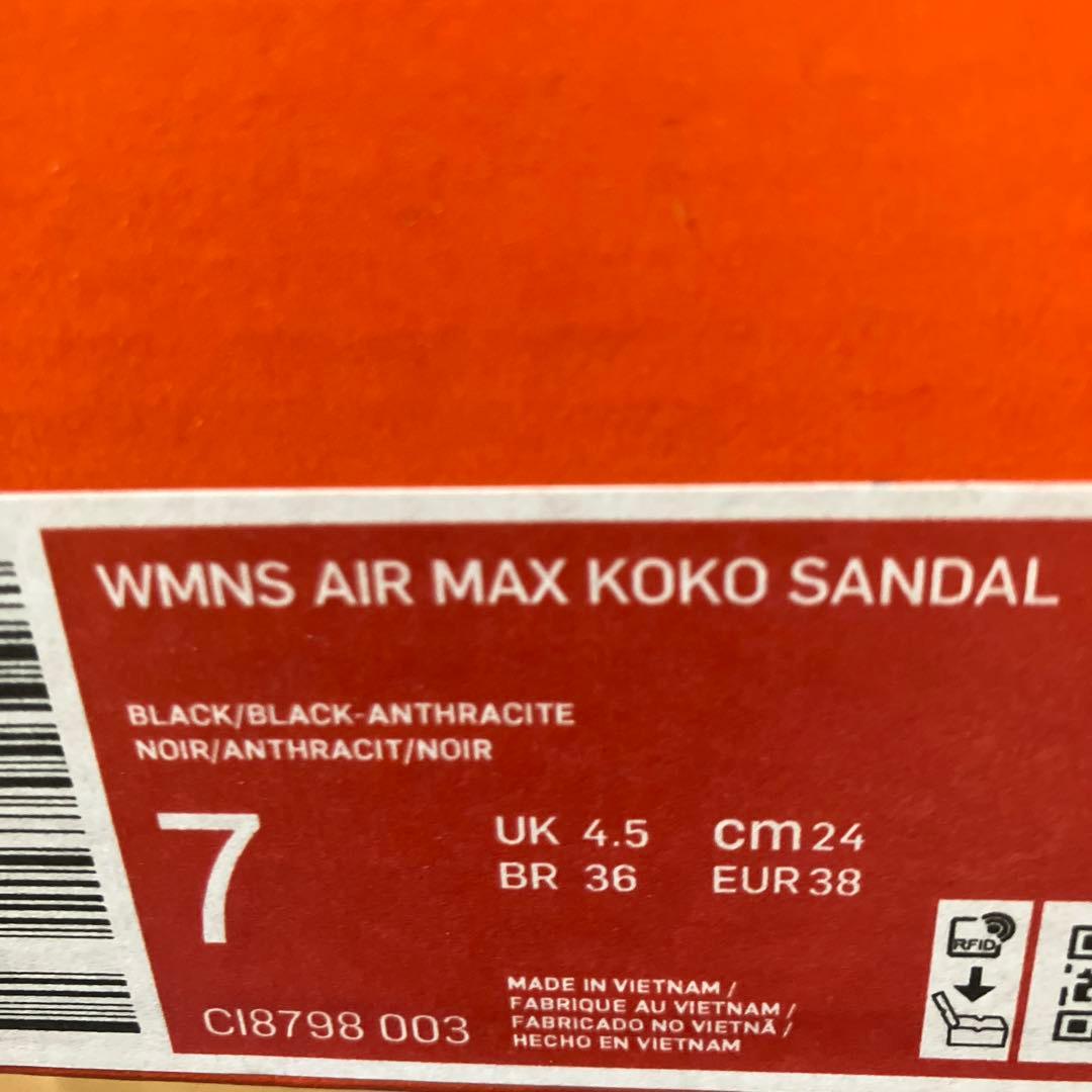 連休値下げ　ナイキ　エアココサンダル24cm ブラックブラック