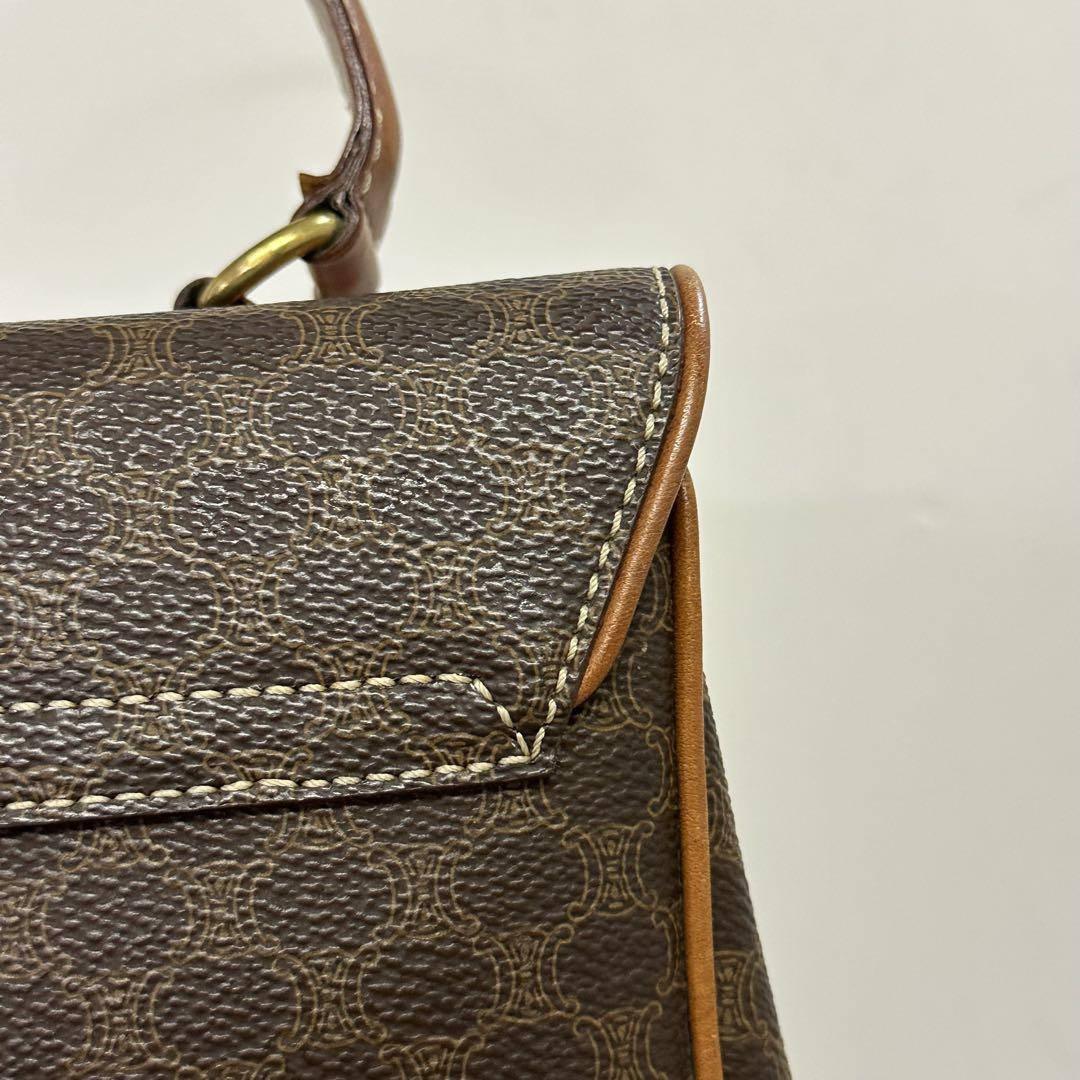 美品‼️CELINE マカダム柄 ハンドバッグ ワンハンドル ゴールド金具