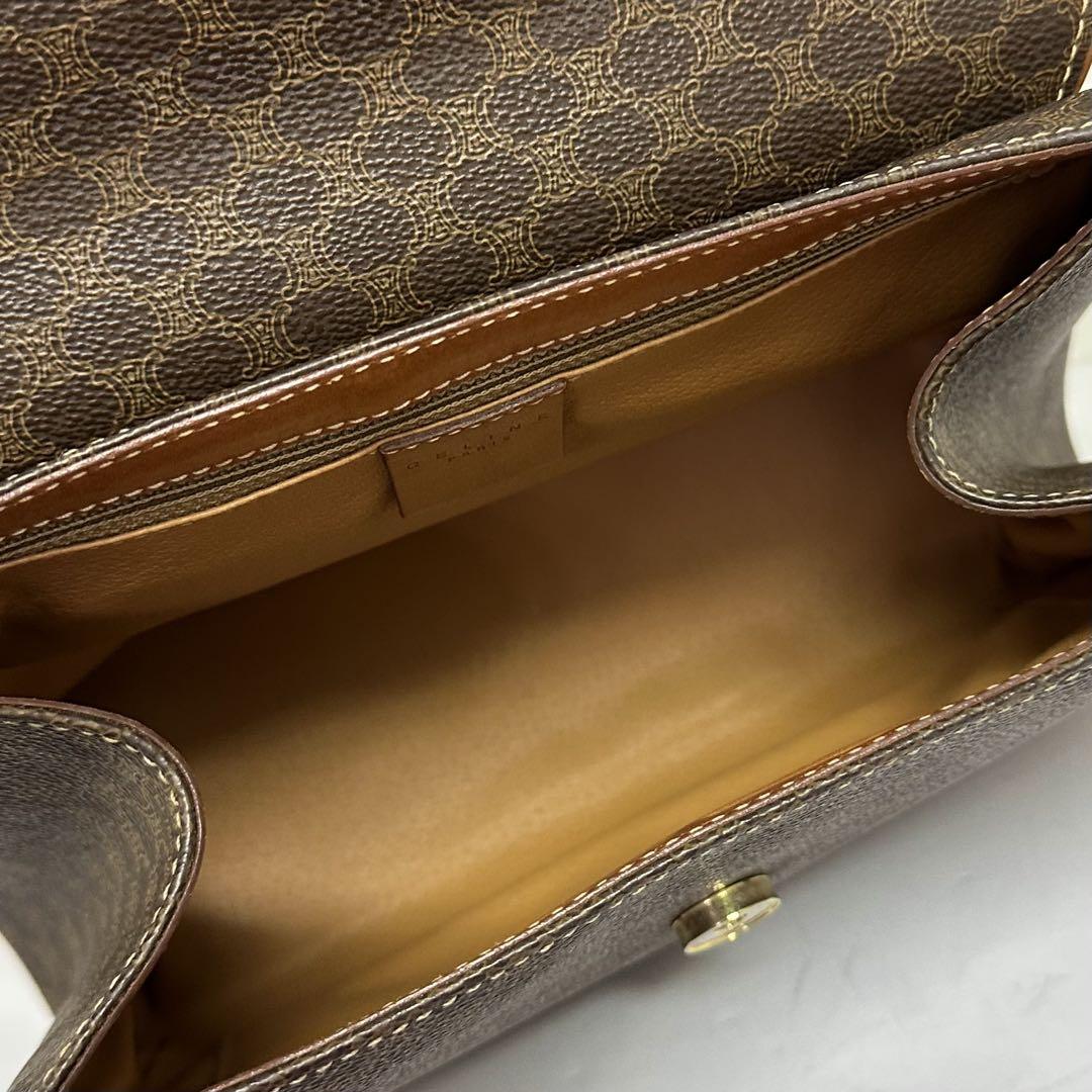 美品‼️CELINE マカダム柄 ハンドバッグ ワンハンドル ゴールド金具