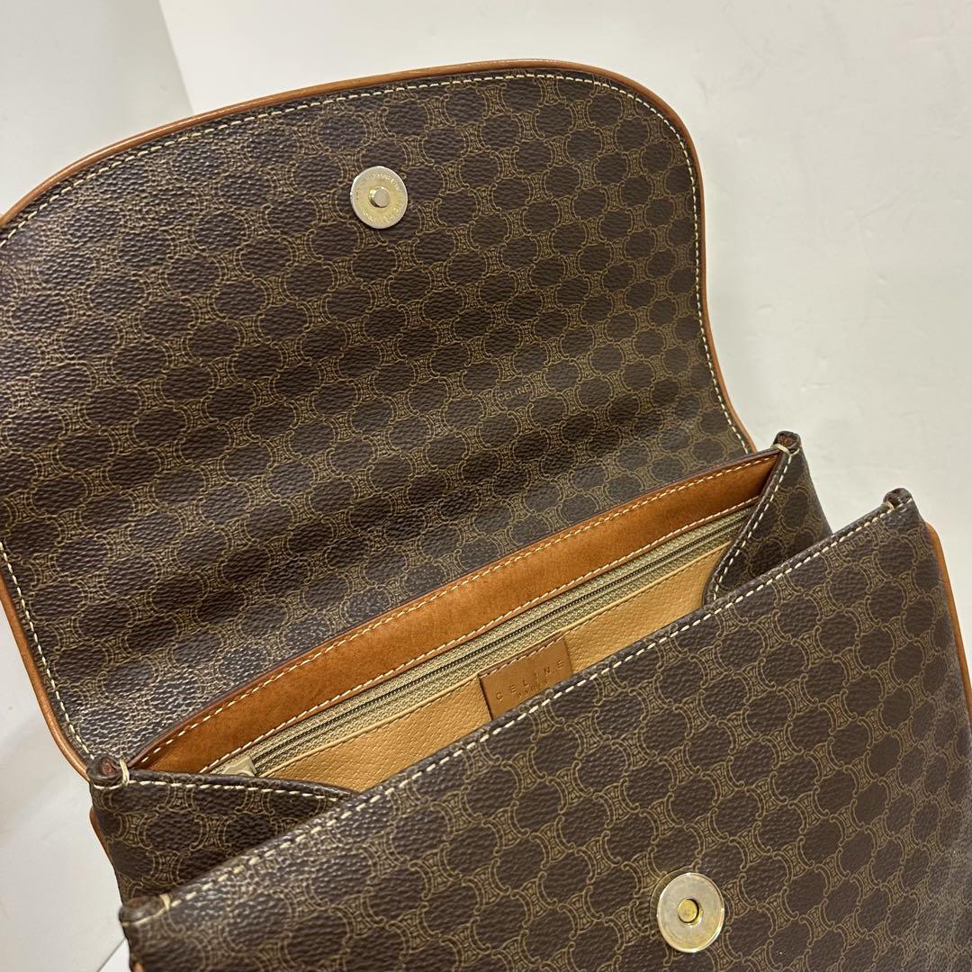美品‼️CELINE マカダム柄 ハンドバッグ ワンハンドル ゴールド金具