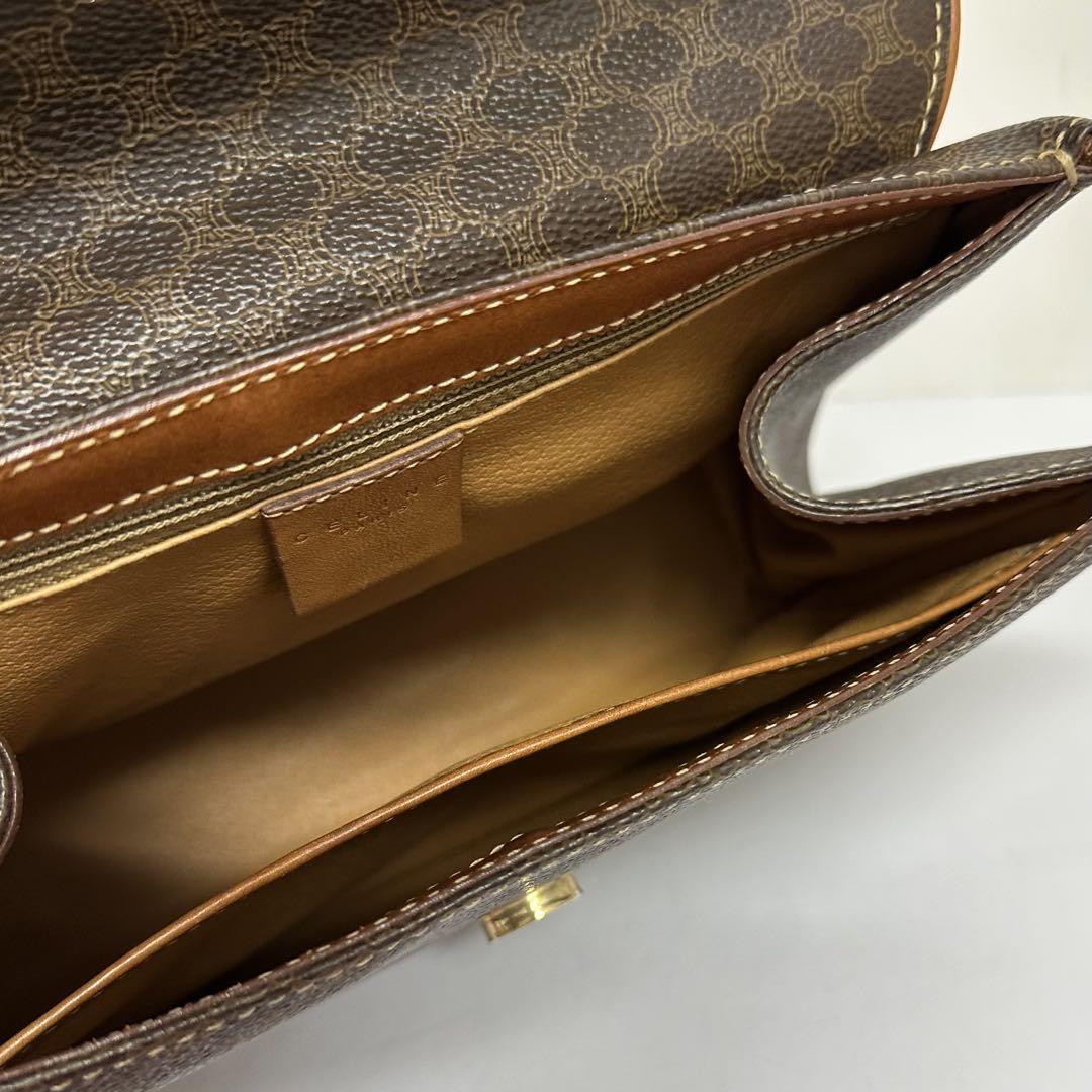 美品‼️CELINE マカダム柄 ハンドバッグ ワンハンドル ゴールド金具