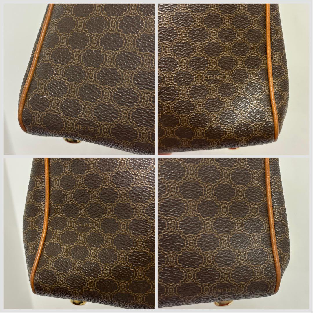 美品‼️CELINE マカダム柄 ハンドバッグ ワンハンドル ゴールド金具