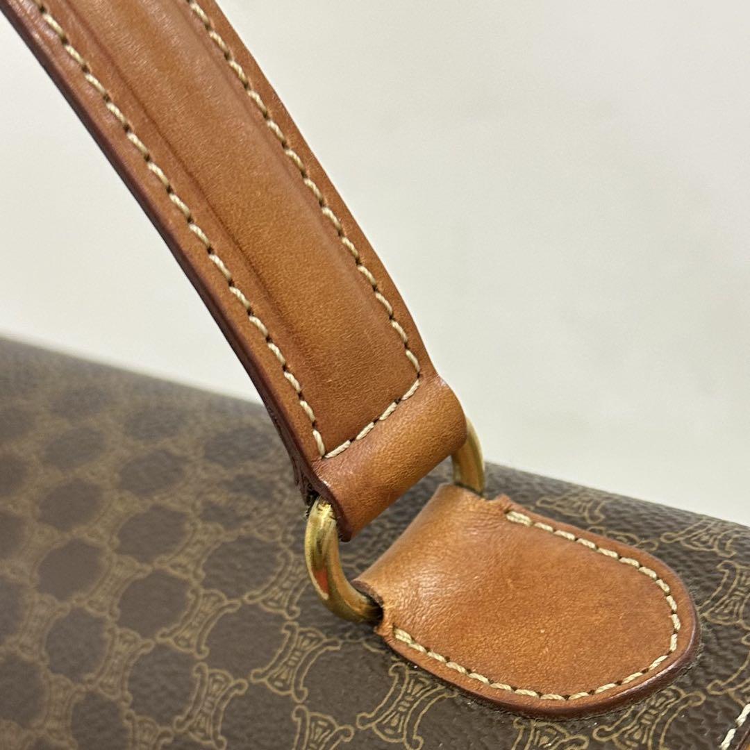 美品‼️CELINE マカダム柄 ハンドバッグ ワンハンドル ゴールド金具