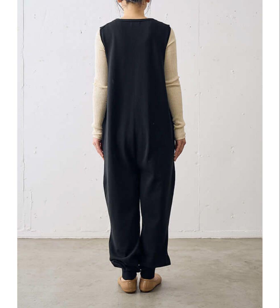 kone 早坂香須子 ニットストール 新品☆kone コーン 深Vネックニットサロペット M-L 佐藤繊維
