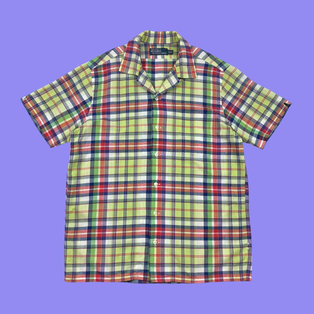 Polo Ralph Lauren マドラスチェック 半袖 オープンカラーシャツ