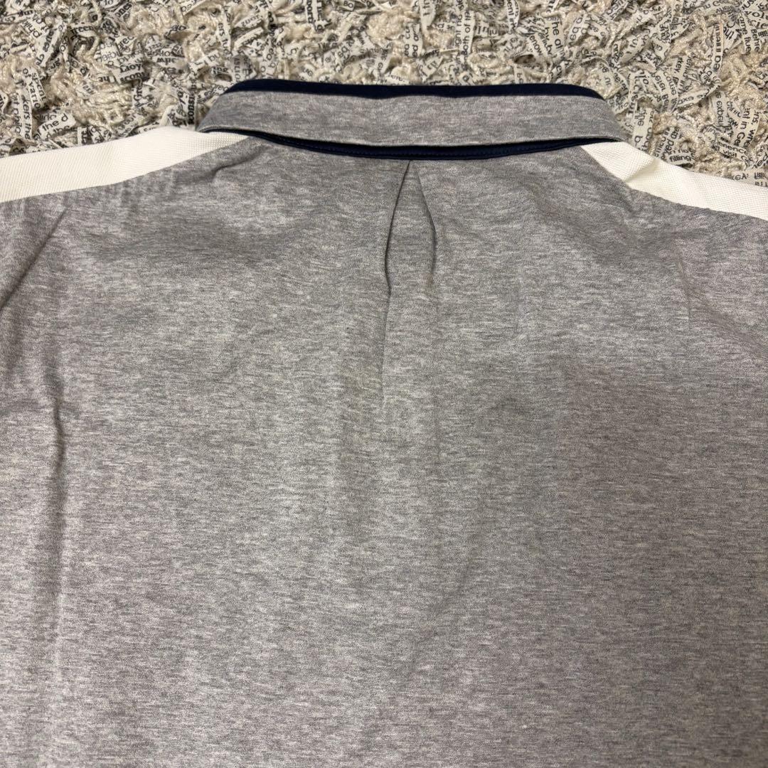 美品【ランバンスポール LANVIN】42サイズ2L 半袖 ポロシャツホワイト