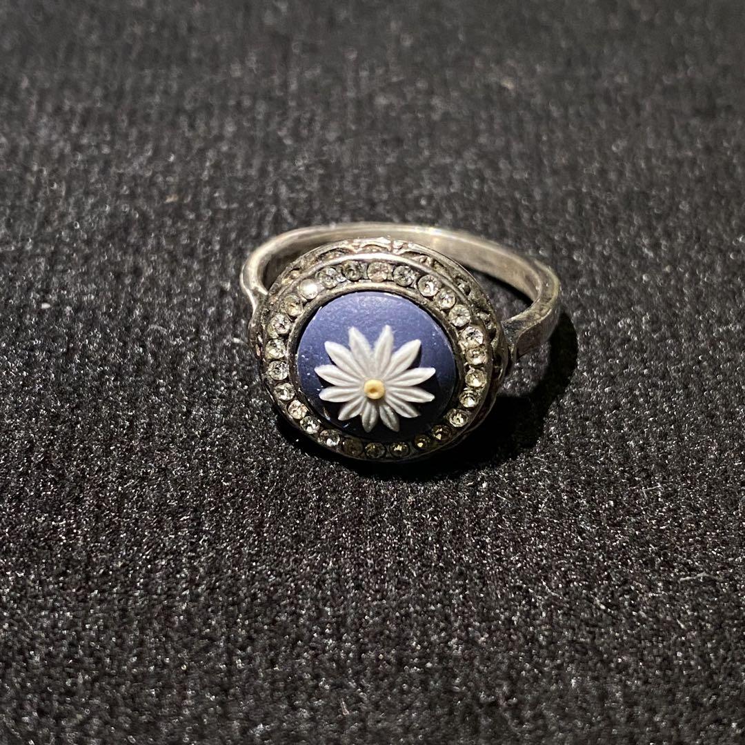 【良品】 wedgewood ジャスパーデイジー リング シルバー製 11号
