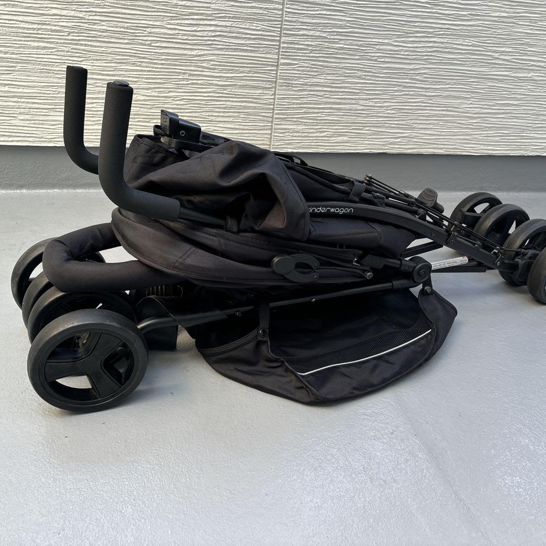 美品✨付属品完備 kinderWagon 2人乗り　双子　兄弟　ベビーカー
