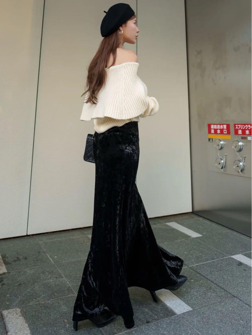 Glam Lips リブ KNIT ケープ カーディガン リブ Knit ケープ カーディガン