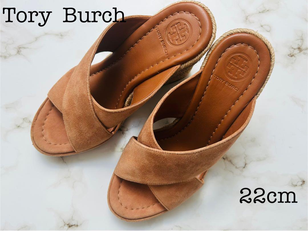 極美品☆Tory Burch☆ウェッジソール☆サンダル☆ミュール☆22cm