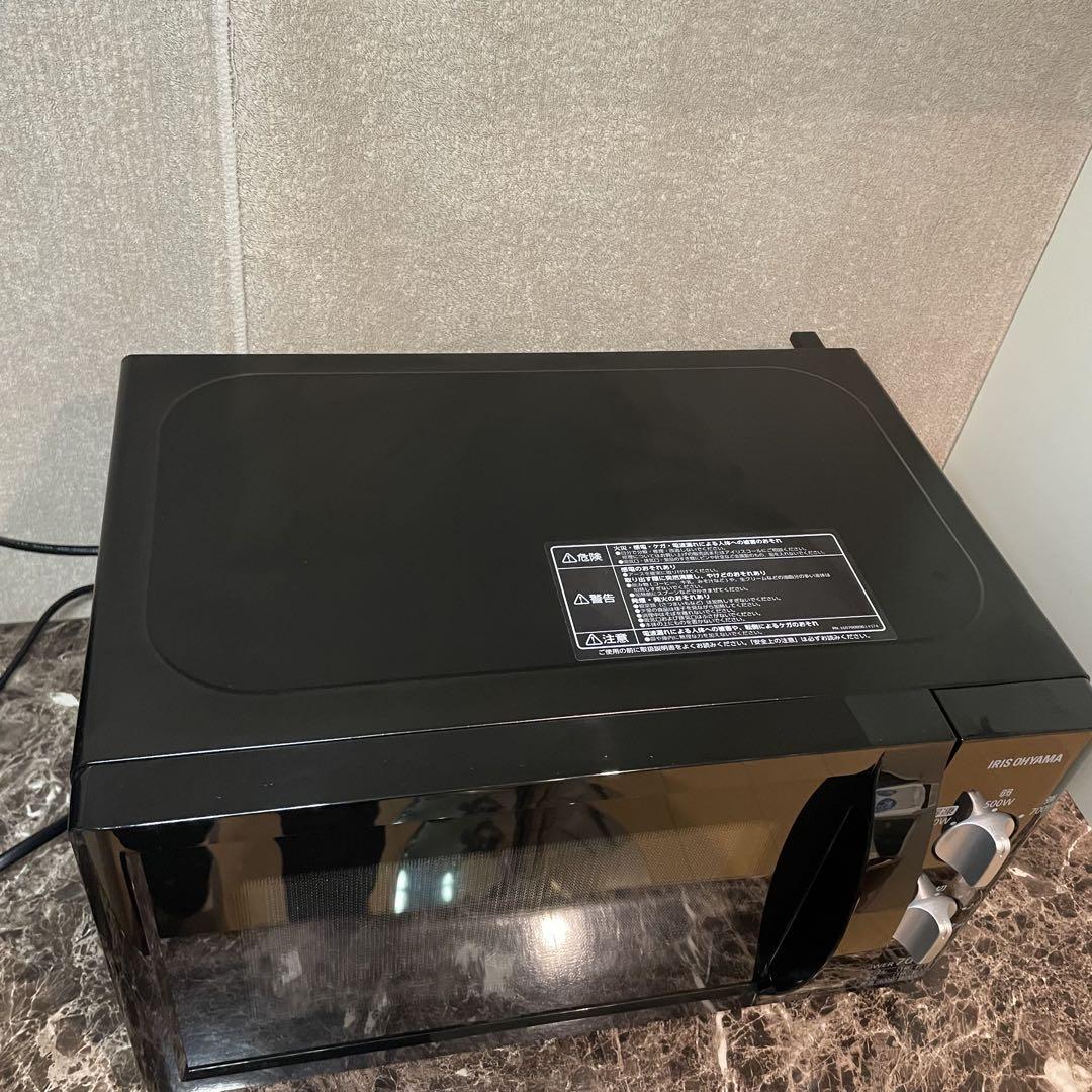美品 アイリスオーヤマ 電子レンジ 17L