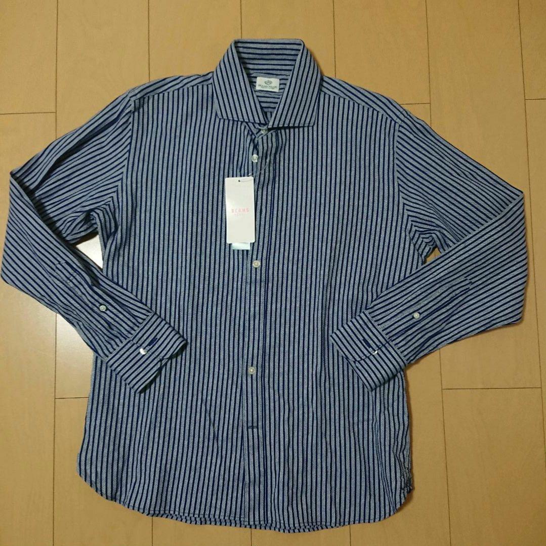 新品未使用タグ付き BEAMS Heart カラミ カッタウェイカラー シャツ