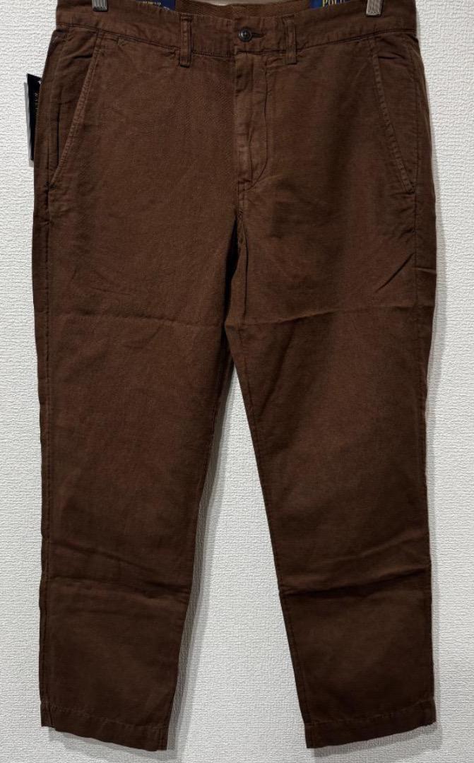ポロラルフローレン ストレートフィットリネンコットンパンツ 28/30 新品本物