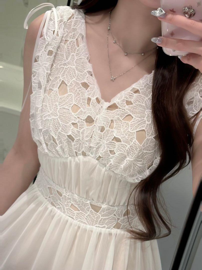 Lumignon original ♥ white lace sheer long op | Lumignon