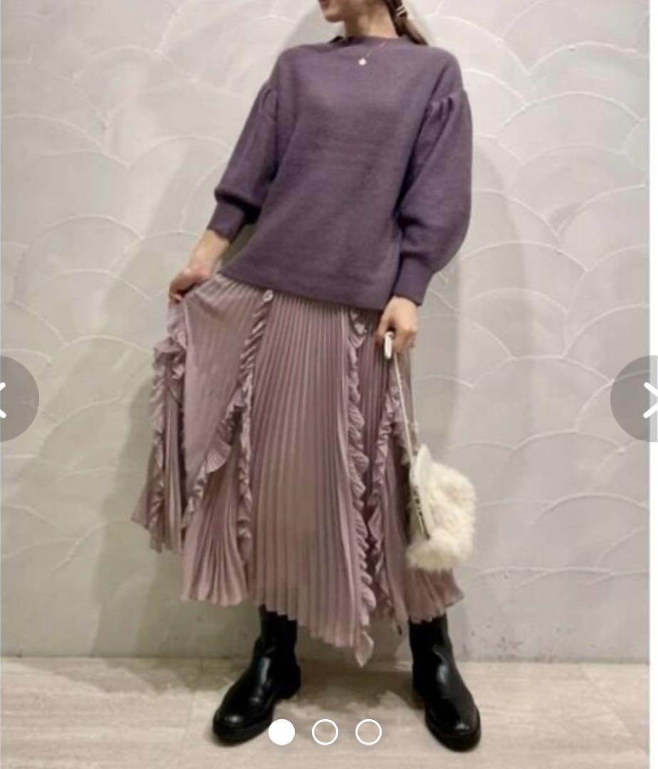 【新品】スナイデル　定価16,940円　シアーボリュームプリーツスカート