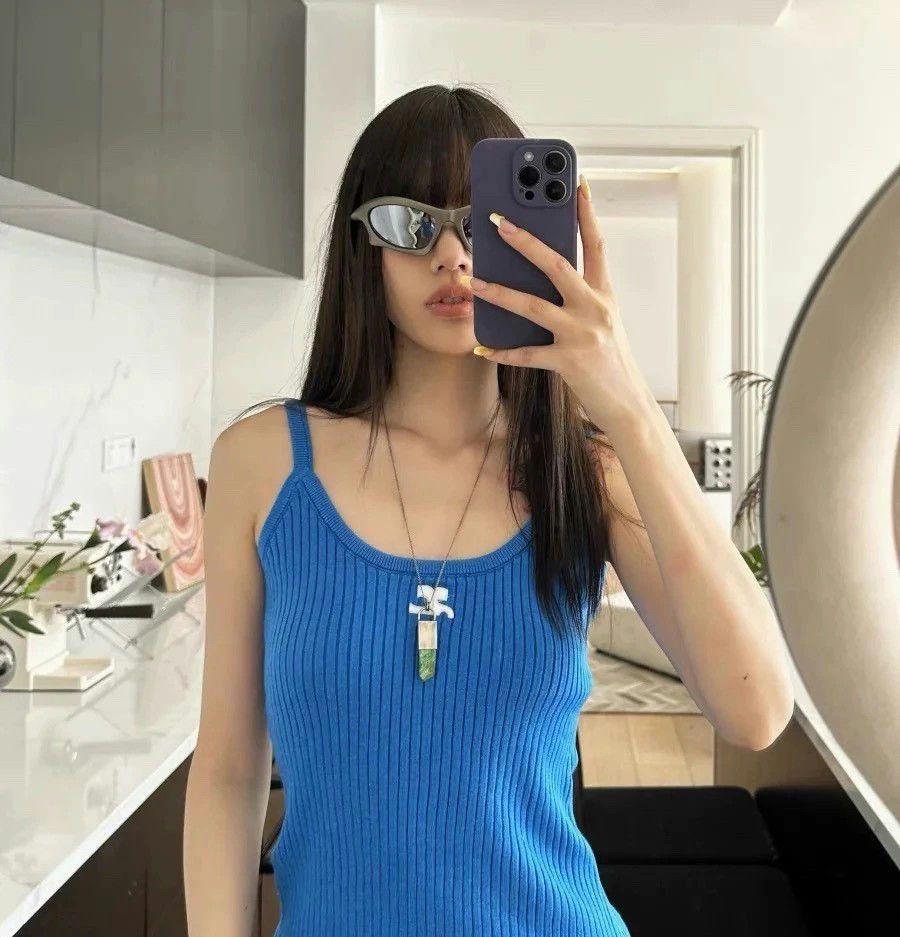 Courreges クレージュ キャミソール Tシャツ ブルー