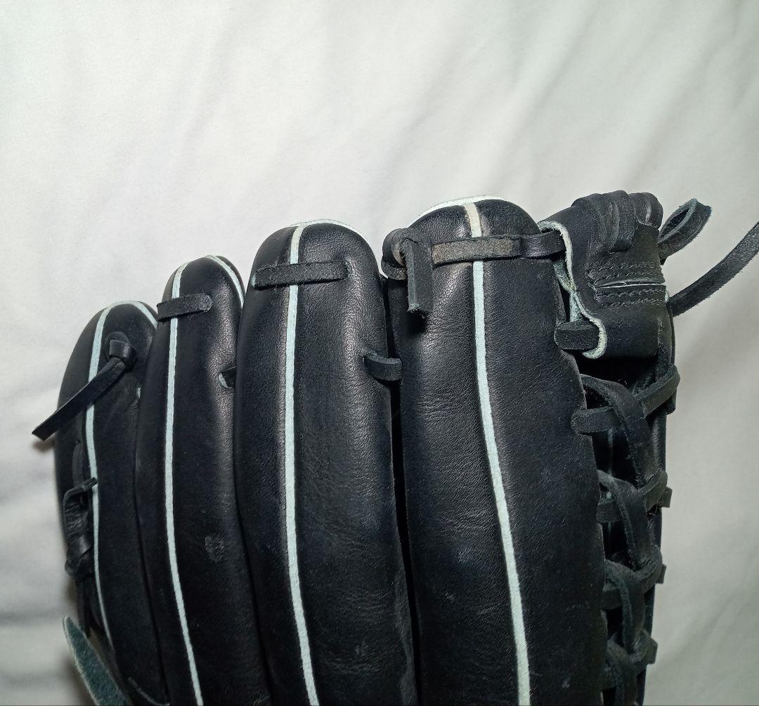 【美品】 ZETT ゼット 軟式 オールラウンド グローブ グラブ 右 野球 黒