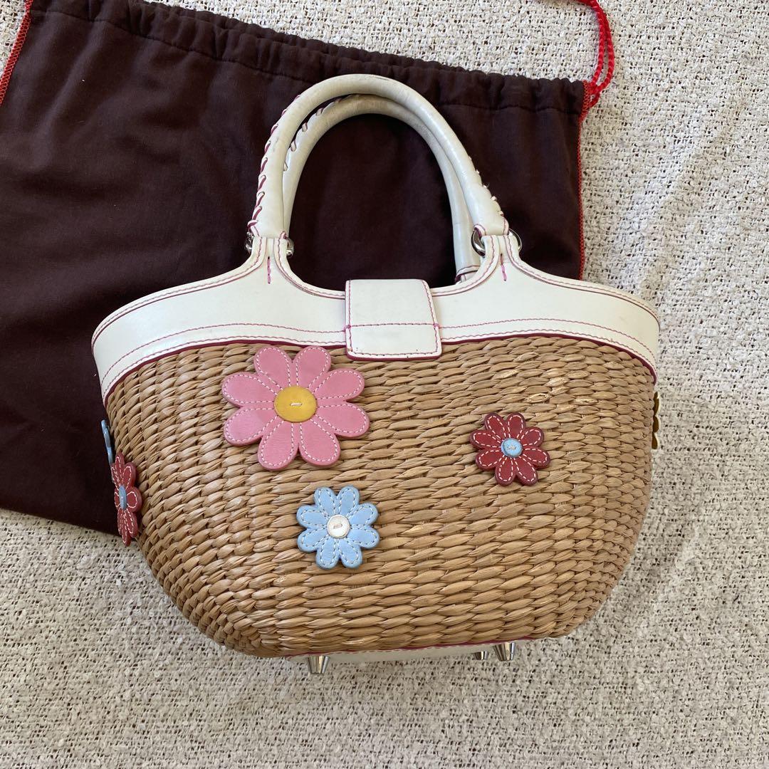 COACH かごバッグ  花