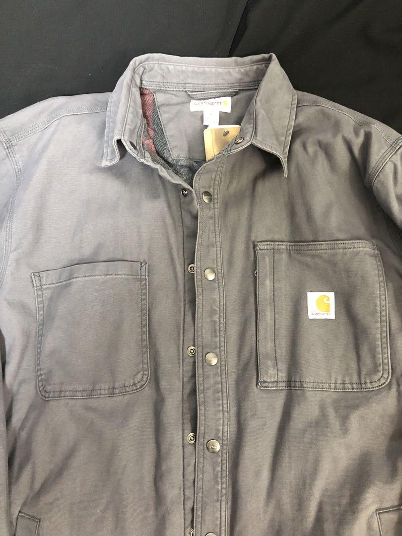 Carhartt カーハート グレー 長袖　ワークシャツ ジャケット　L