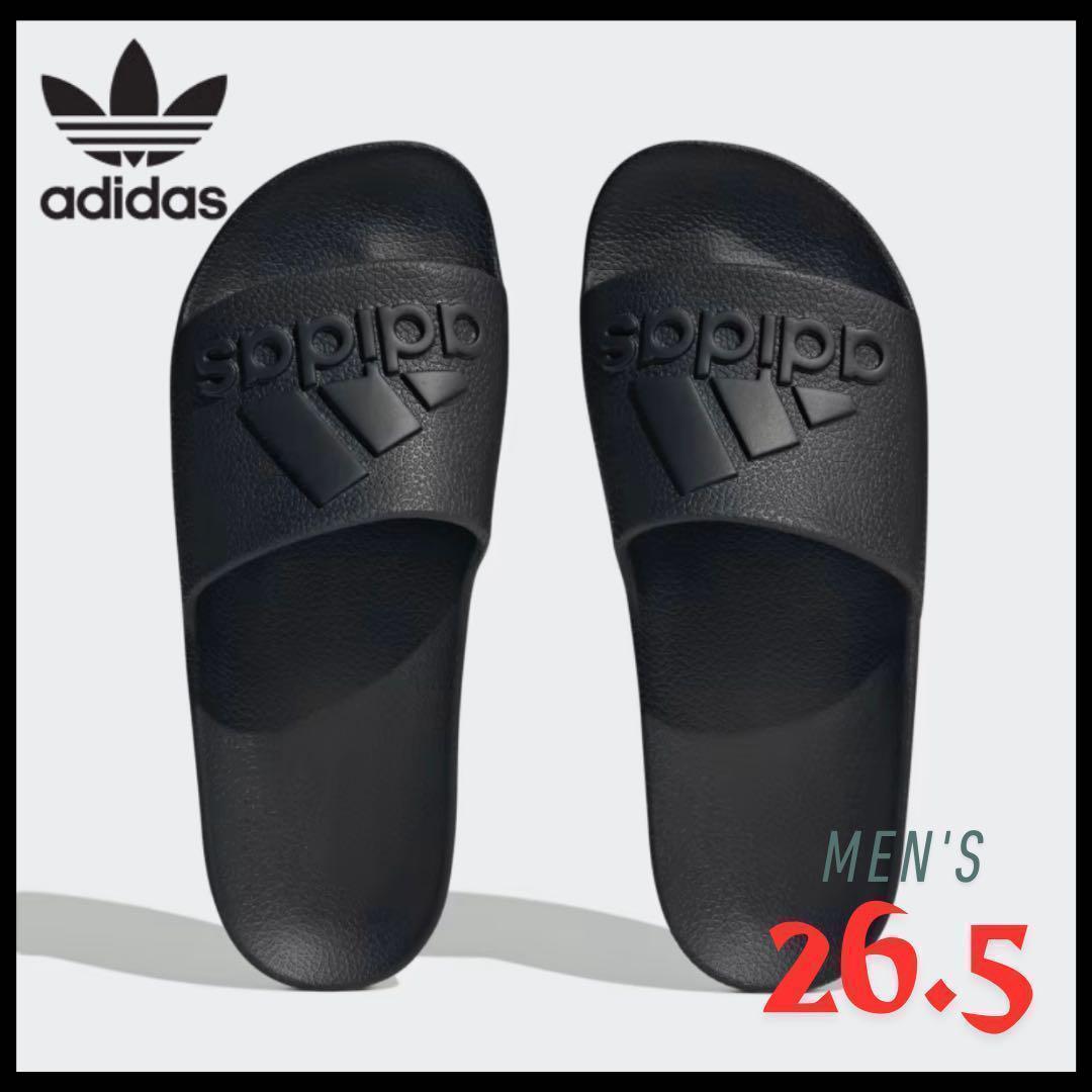 ★韓国の人気★【ADIDAS】★ADIDAS ADILLET AQUA★CORE BLACK★ 韓国限定】新品 *adidas *サンダル *黒 *26.5 *アディダス