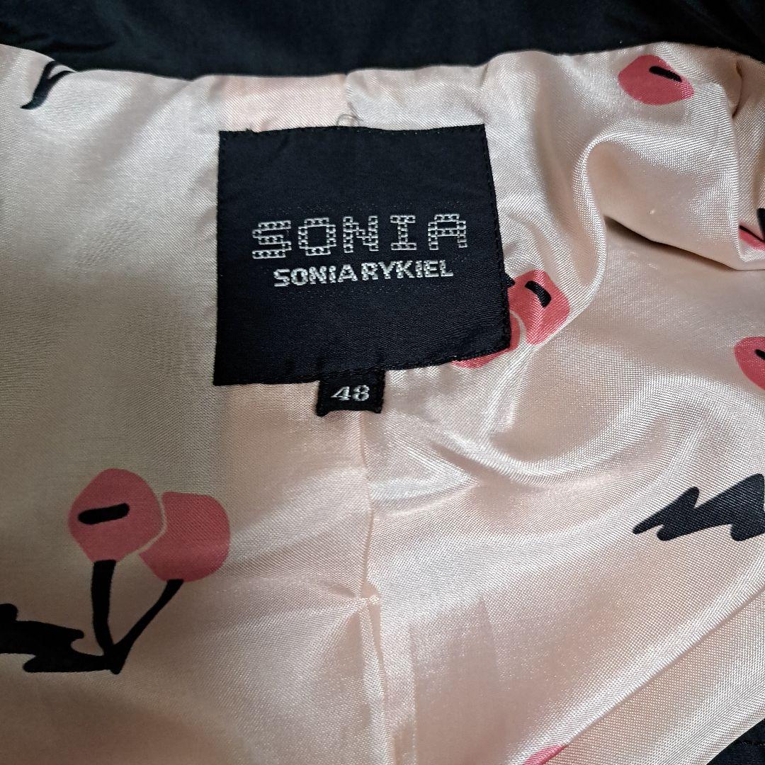 SONIA RYKIEL 黒 トレンチコート 48 レディース