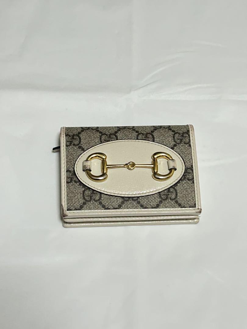 【極美品・現行】グッチ 二つ折り財布 ホースビット GGスプリーム レザー 付属品完備・極美品グッチ 折り財布 ホースビット スプリーム