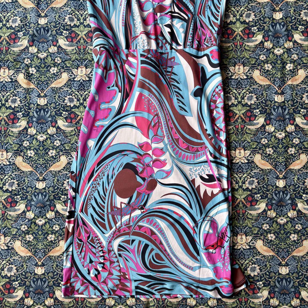 EMILIO PUCCI シルク ノースリーブワンピ