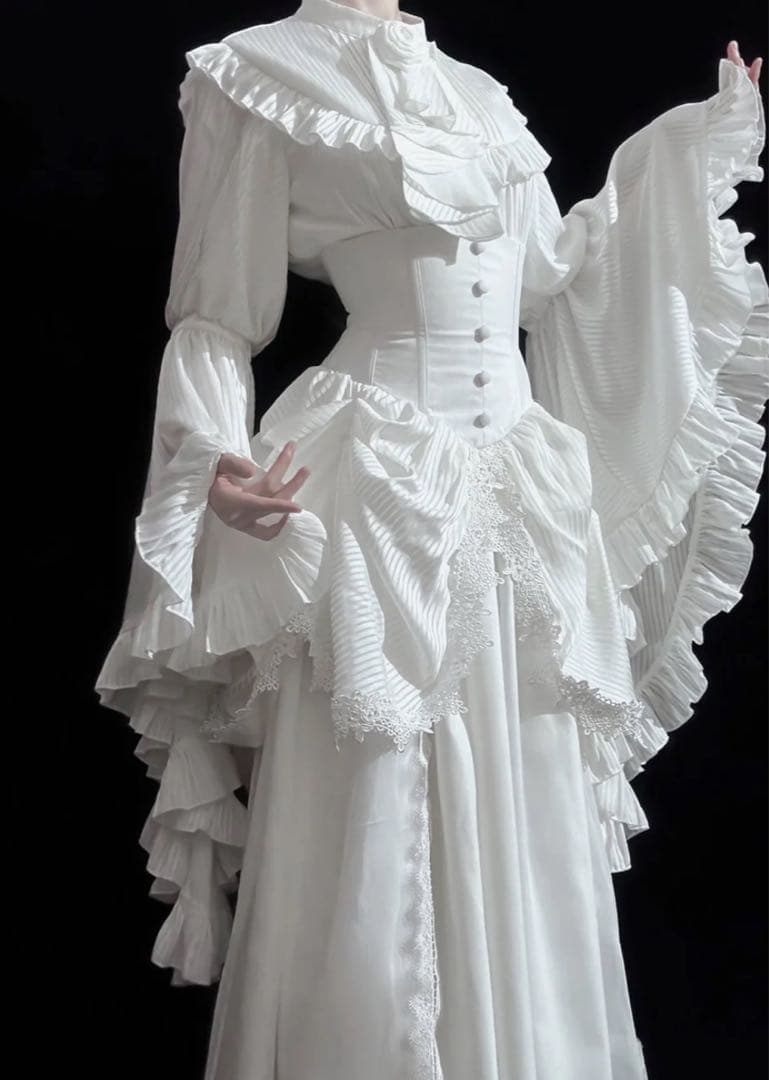 【8/5まで値下】ゴスロリ 姫袖 ブラウス 黒