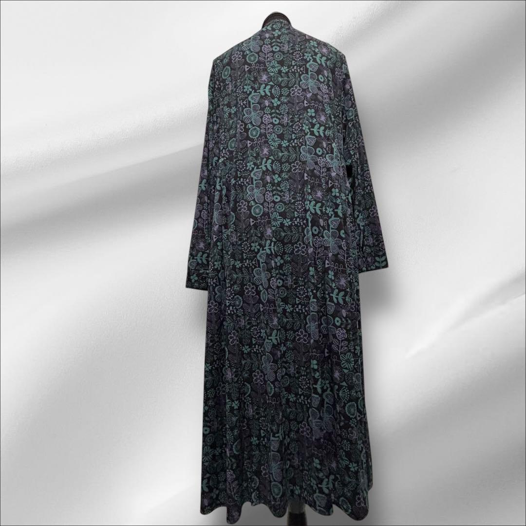 美品【アズノウアズオオラカ】花柄 　ロングワンピース サイズ1 　ゆったり