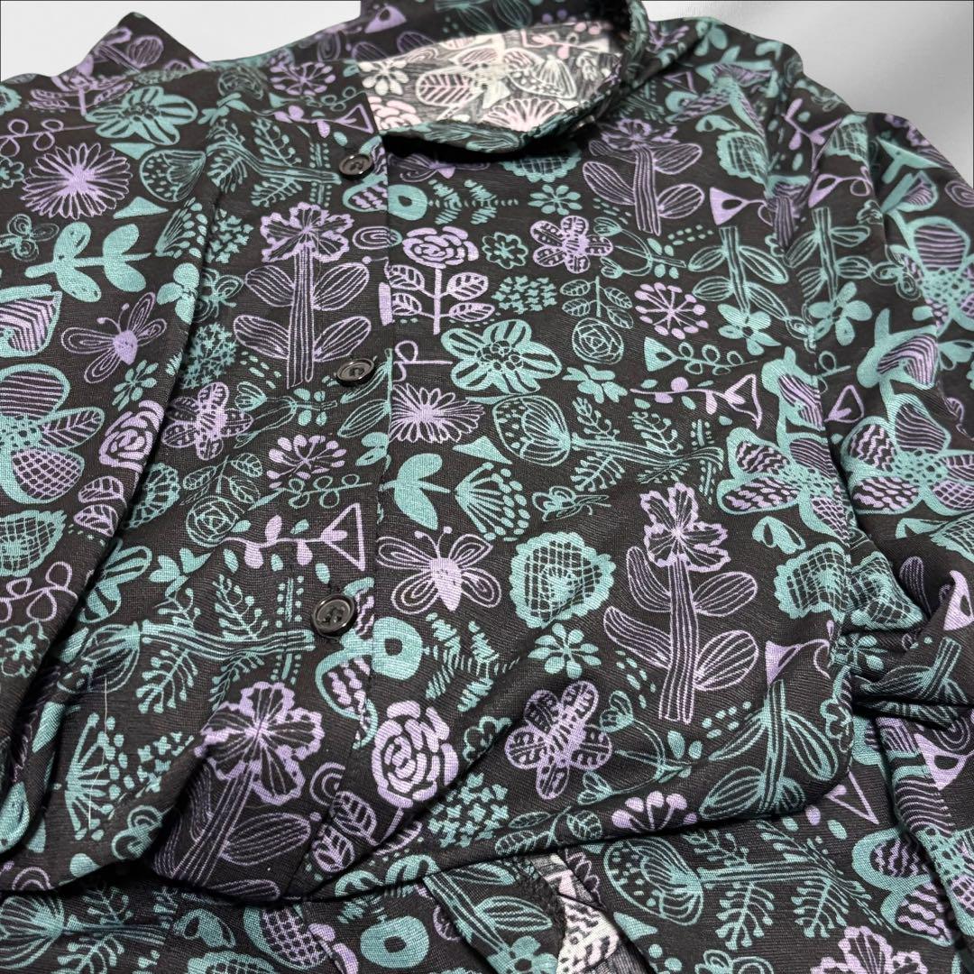美品【アズノウアズオオラカ】花柄 　ロングワンピース サイズ1 　ゆったり