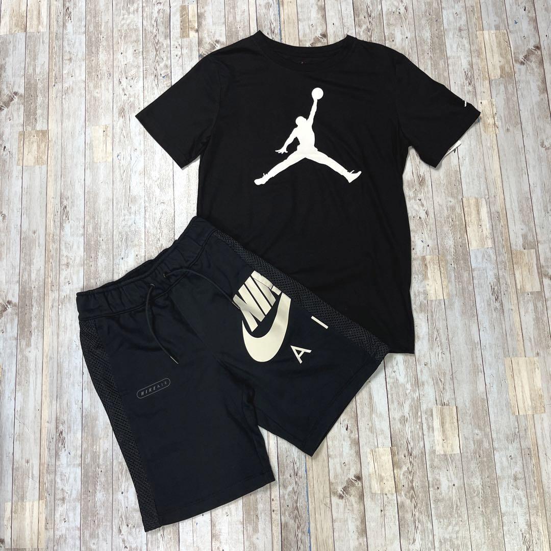 希少☆セットアップ【Nike】ジョーダン Tシャツ+ショートパンツ NIKE AIR JORDAN Tシャツ 短パン セットアップ 160サイズ新品