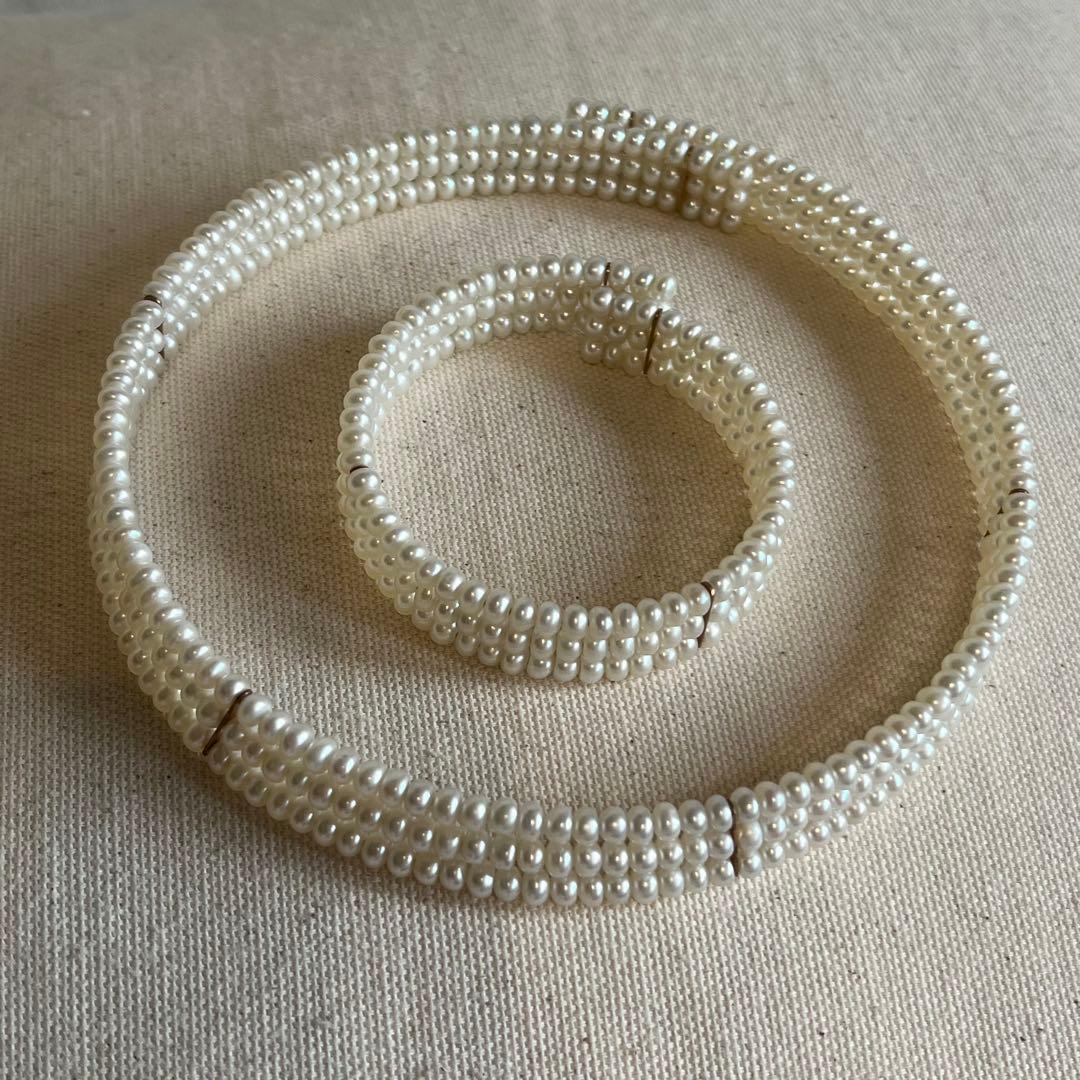 天然淡水パール　チョーカー　ブレスレット
