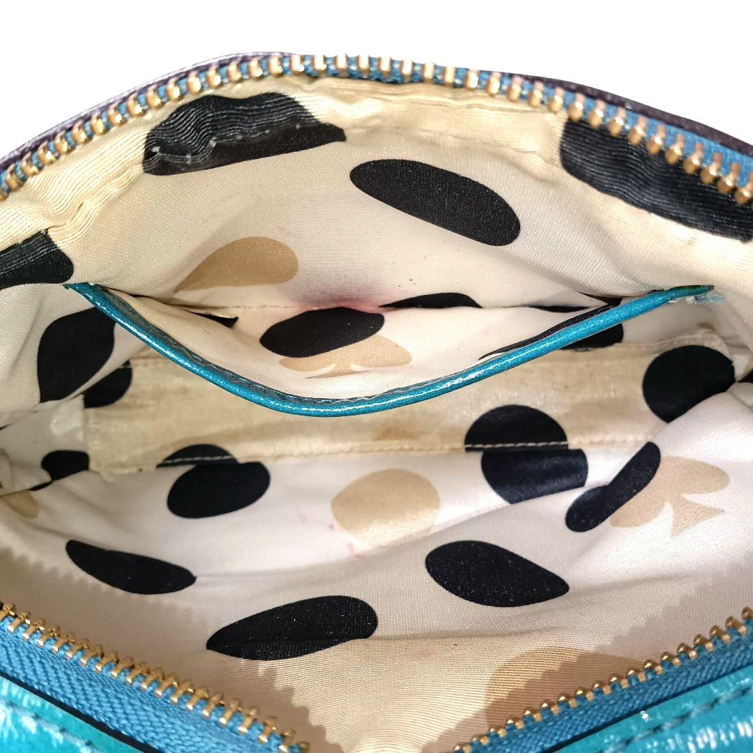 【良品】ケイト・スペード kate spade リボンショルダーバッグ エナメル