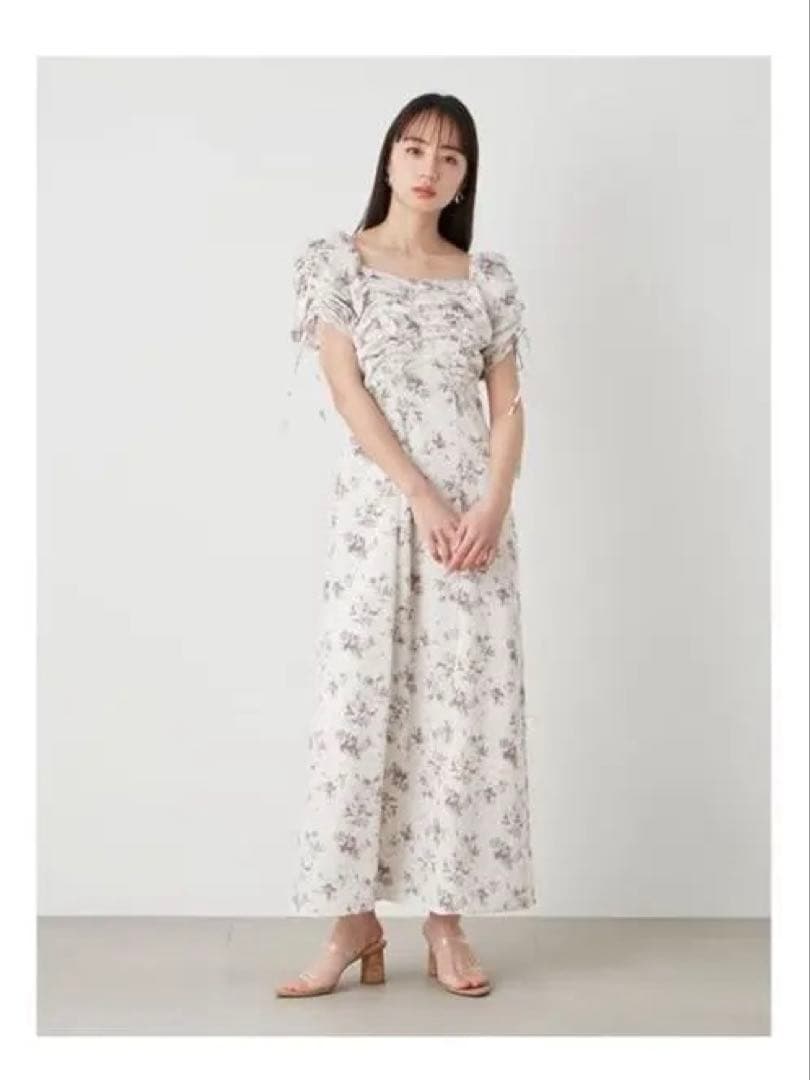 snidel バリエプリントワンピース アイボリー