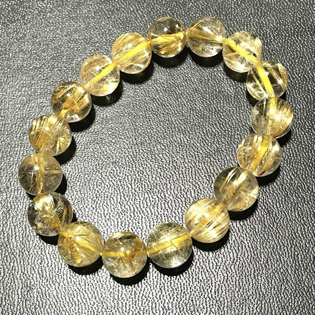 金運【高級超大玉タイチンルチル】18-19.5mm - メルカリ