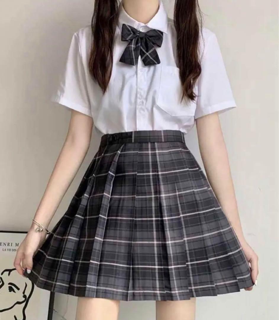 M 制服 高校 スカート 女子高生 リボン付き コスプレ 高校✖️10 L】制服 女子高生 高校 スカート リボン付き コスプレ JK