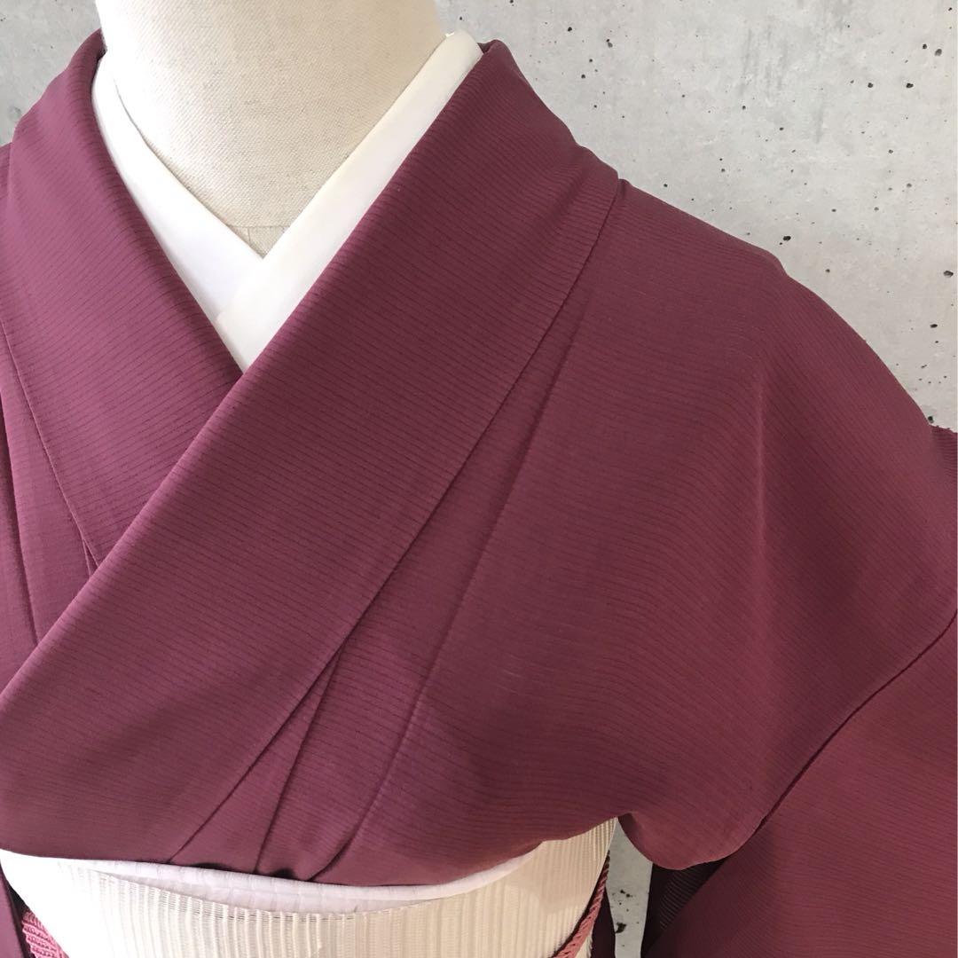 【夏着物　絽】正絹　色無地　一つ紋　居敷当て無し KYOETSU (女駒絽) 洗える着物 絽 色無地 夏着物 単衣 レディース