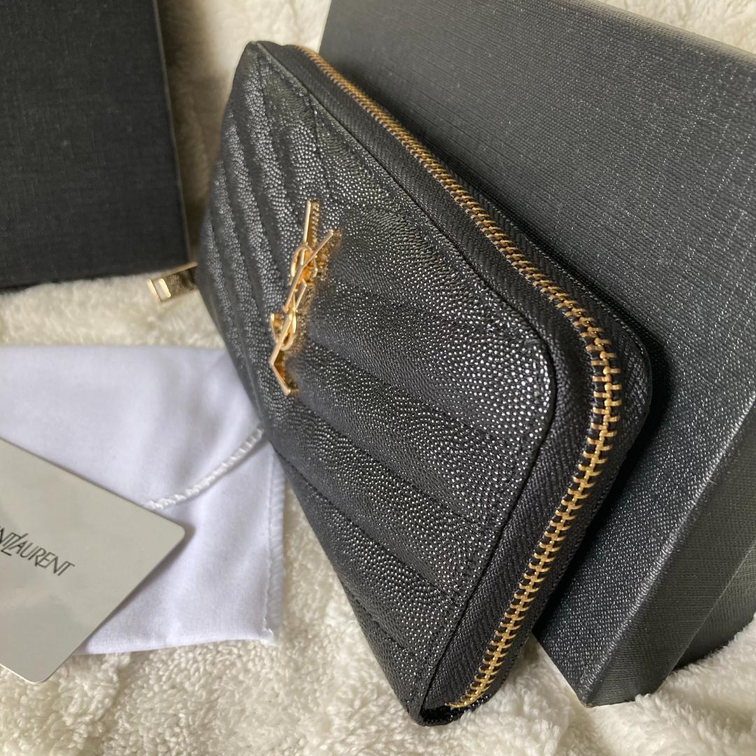 Yves Saint Laurent ブラック長財布 SAINT LAURENT サンローラン YSL 長財布 ブラック